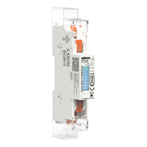 Compteur d'énergie monophasé MID mesure directe 32A, RS485 + MBUS - Wago - 8791300