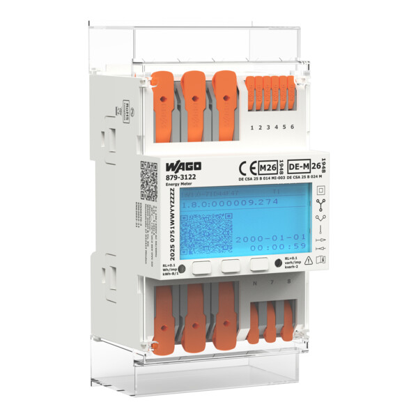 Compteur d'énergie triphasé MID directe 65A S, RS485, M-Bus, TCP, Wifi, OCMF - Wago - 8793122