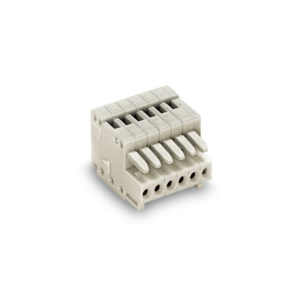 Connecteur femelle micro détrompé / 3 pôles / 0,5 mm² / pas 2,5 mm / gris clair - Wago - 733103