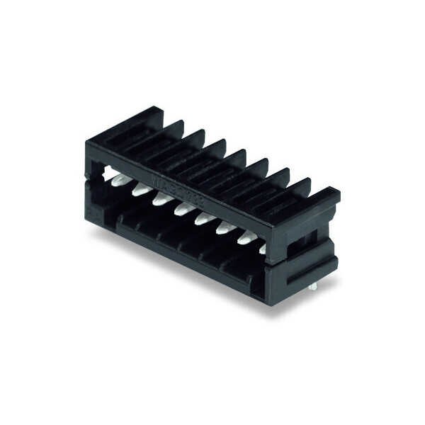 Connecteur mâle thr 0.8 x 0.8 mm solder pin coudé, noir - Wago - 733362/105604