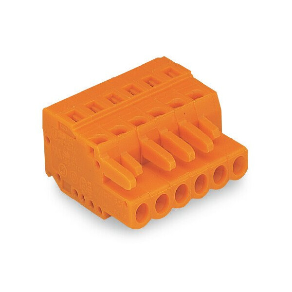 Connecteur femelle droit / pas 5,08 mm / 12 pôles / orange - Wago - 231312/026000