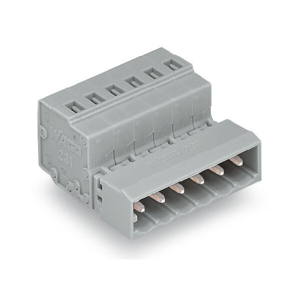 Connecteur mâle cage clamp 8 pôles / pas 5 mm / gris - Wago - 231608