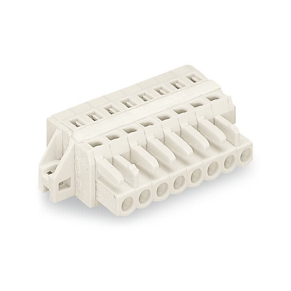 Connecteur femelle pour 1 conducteur 100% protégé contre l'inversion, gris clair - Wago - 721111/027000