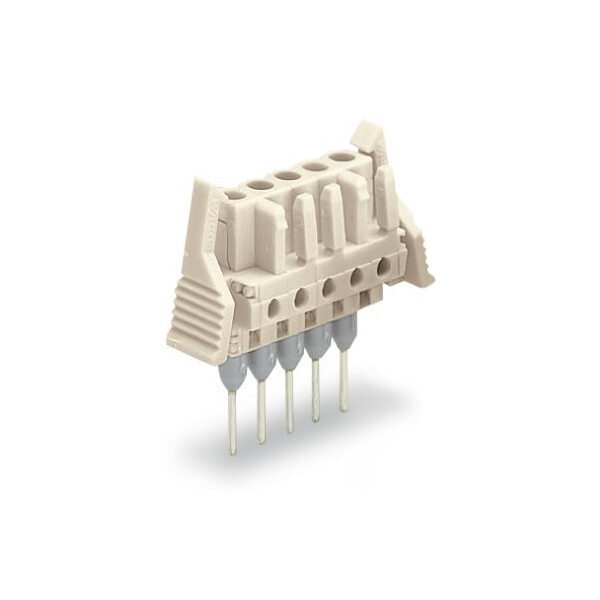 Female connector for rail-mount terminal droit, gris clair - Wago - 722144/005000/039