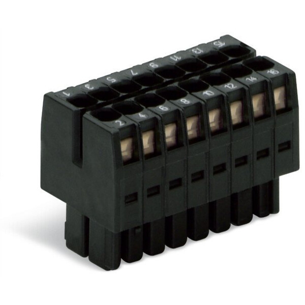 Connecteur femelle pour 1 conducteur 100% protégé contre l'inversion, noir - Wago - 7131105/0009037