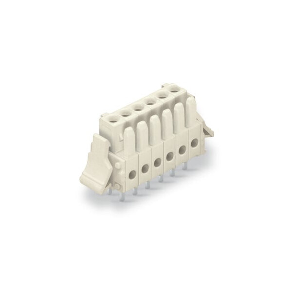 Connecteur femelle tht 0.9 x 0.9 mm solder pin droit, gris clair - Wago - 734470/037000