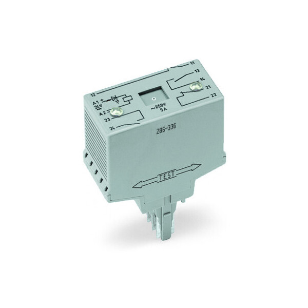 Fiche relais 2a2r 24vdc 16,8-30v - Wago - 286336/001000