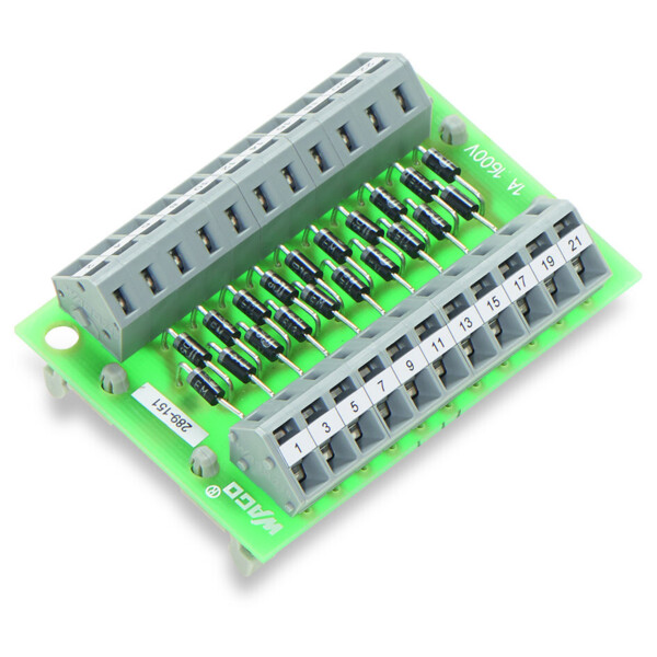 Module de test pour lampes avec 20 diodes pour 10 voies - Wago - 289151