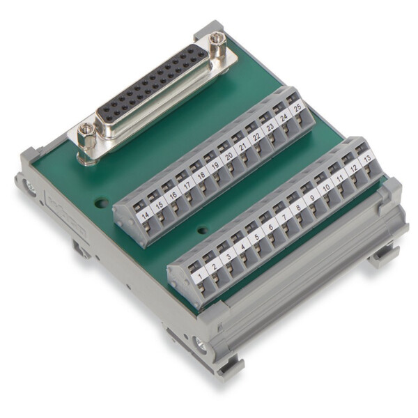 Module interface sub-d femelle 25 pôles dans boîtier support (pour cordon soudé) - Wago - 289557