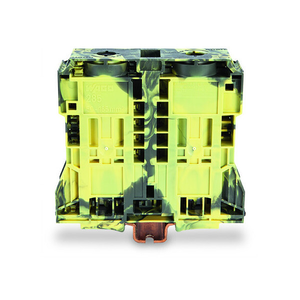 Borne de passage pour 2 conducteurs 185 mm², gris foncé-jaune - Wago - 2851181