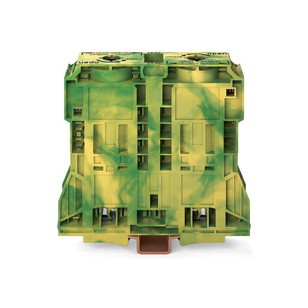 Borne de protection pour 2 conducteu 120 mm², vert-jaune - Wago - 2851187/999950