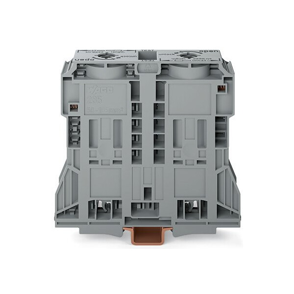 Borne de passage pour 2 conducteurs 185 mm², gris clair - Wago - 2851189