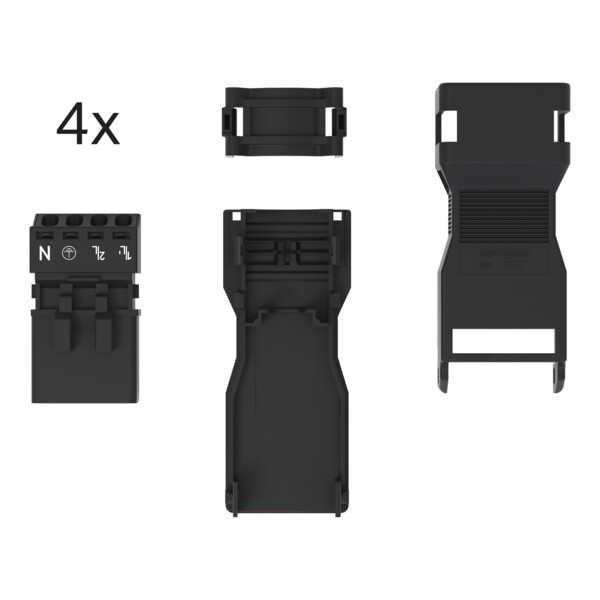Kit de connecteurs mâles pour Sunblind Box 4 pôles; noir - Wago - 8905001/001000