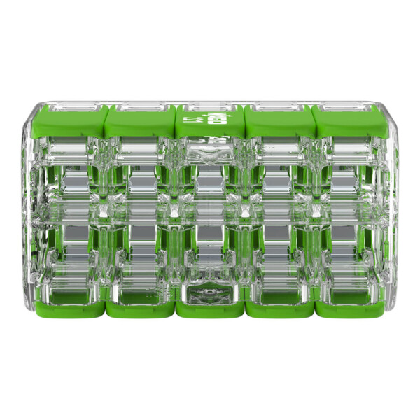Borne de raccordement Wago 221 Green 10x4mm² à leviers - Wago - 221430