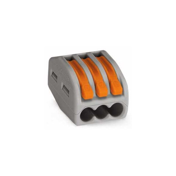 Wago Borne pour boîte de dérivation borne à 3 conducteurs avec leviers de manipulation - Wago - 222413