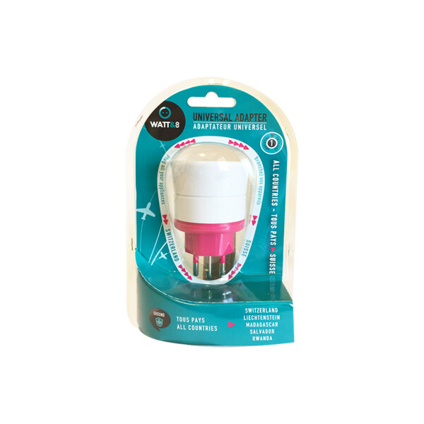 Adaptateur universel vers suisse. blanc - Watt&co - ADU-11B