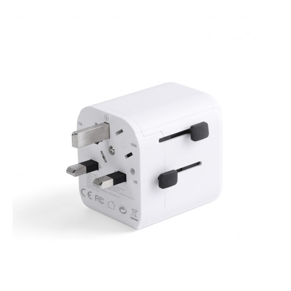Adaptateur universel compact 150 pays avec port usb 2.1a - Watt&co - ADU150P-USB2-2B