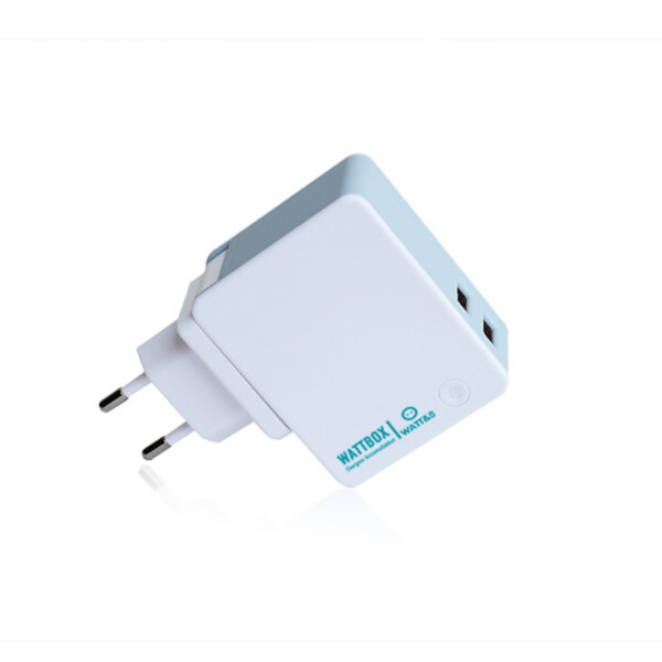 Chargeur 2 usb 3.1a réserve d'énergie 2600mah 150 pays - Watt&co - CH-WATTBOX-CT