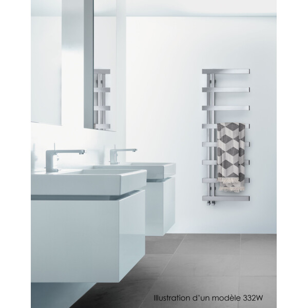 Alban ec, acier inoxydable, 417w , h 1780 mm / l 500 mm , racc. 4390 / 4580 - Acova - ALA-180-050