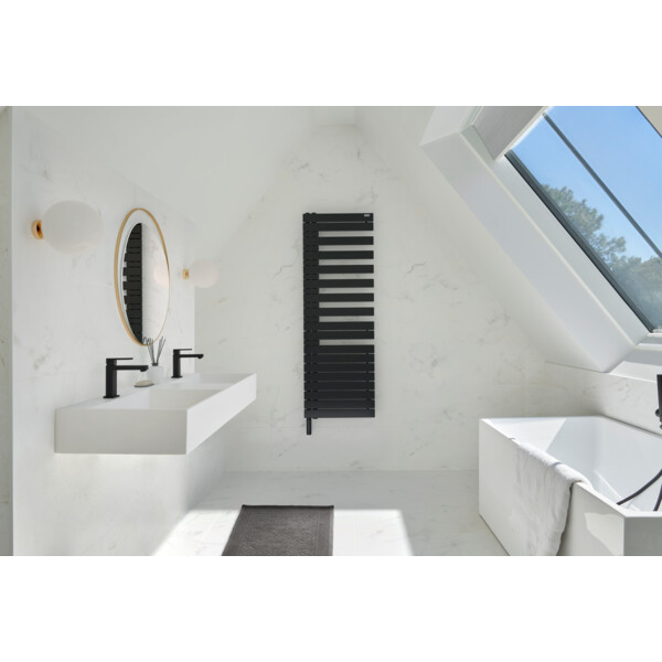 Fassane spa asy el gauche régul. ihc, noir ral 9017, 500w, h 933 mm / l 550 mm - Acova - TFASL050055ECZFB