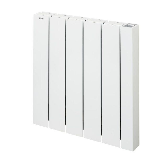 Volga prem's el, régul. digitale + œil, blanc ral 9010, 1000w, h575 mm / l574 mm - Acova - TAMP-100-057/CF