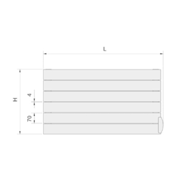 Radiateur électrique 750W Acova Fassane Premium THXD sans régulation horizontal blanc - Acova - THXD075-059/F
