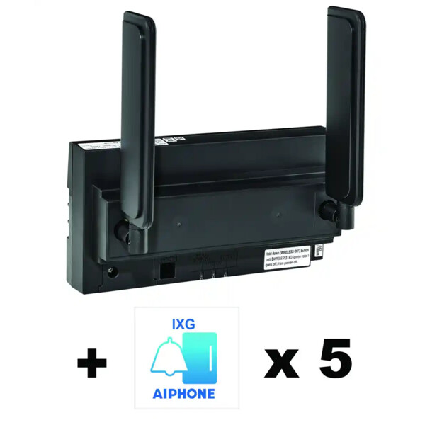 Pack avec passerelle ip avec emplacement sim avec 5 licences - Aiphone - IXGWTGW5FR