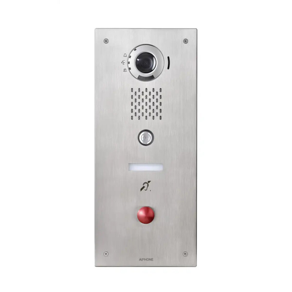Platine ip, 1bp normal + 1 bp d'urgence rouge champignon pour centres de secours - Aiphone - IXDVFLBPR