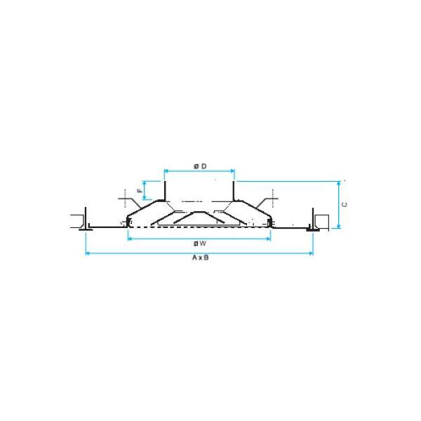 Aldes sc 369 r - {diam} 200 mm - diffuseur acier carré pour dalles faux-plafond - Aldes - 11051136