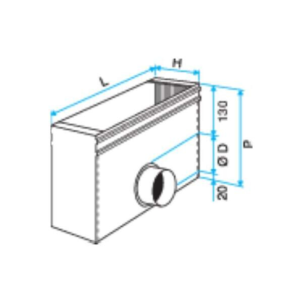 Aldes mef3 300x150/d200 plenum pc clim - Aldes - 11053383