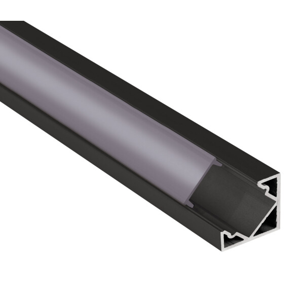 Profilé d'angle aluminium pa1 pour ruban led - 2m - noir - Aric - 55159
