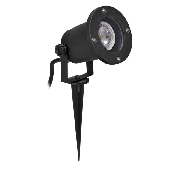 Aster - proj. ext. ip65 ik07 gu10, basc., noir, lampe non incl. - Aric - 50219