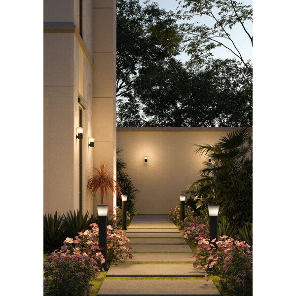 Borne extérieur anthracite Aric Marius 80cm IP44 E27 40W max. - Aric - 3150