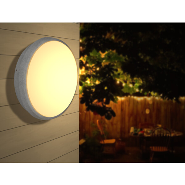 Applique Ronde Grise IP44 LED 18 W 1220 lm 3000 K LUNA Arlux - Arlux - 117150