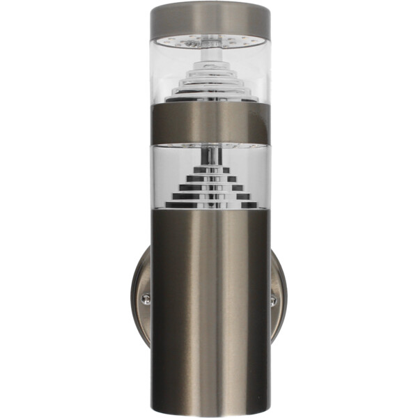 Applique montante LED Arlux Castellane IP54 9W 4000K 1000lm inox - Arlux - 111353
