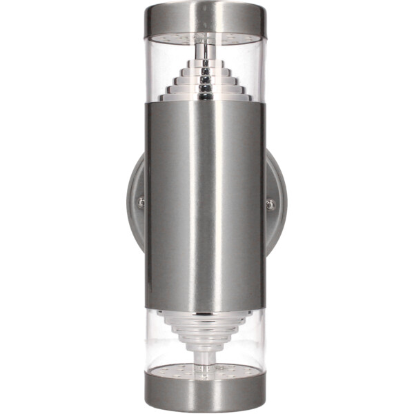 Applique bidirectionnelle LED Arlux Castellane IP54 9W 3000K 1000lm inox - Arlux - 111355