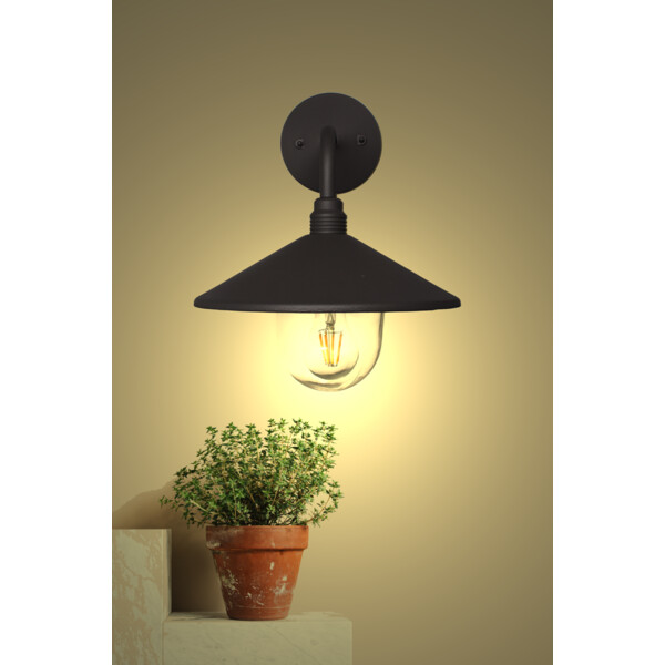 Applique descendante E27 Arlux Peak IP44 10W max. anthracite - Arlux - 111704