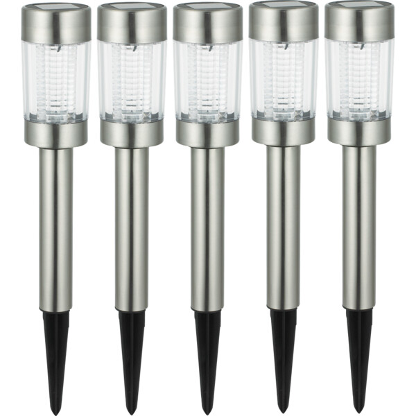Lot de 5 Bornes Solaires Inox 0,06 W 6000 K 3 lm FIREFLY Arlux - Arlux - 500598