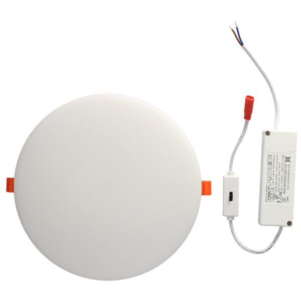 Spot encastré Blanc Rond Ø 220 mm LED 32 W 3200 lm ONYX FRAMELESS Arlux – Température de Couleur Réglable à 3 Niveaux - Arlux - 731656