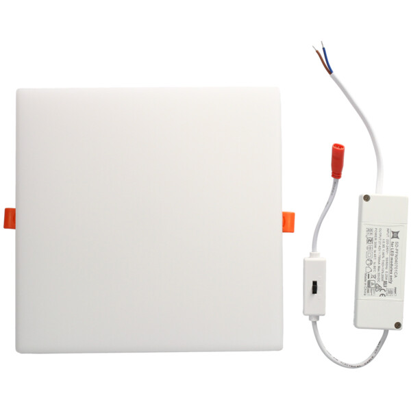 Spot encastré Blanc Carré 220x220 mm LED 32 W 3200 lm ONYX FRAMELESS Arlux – Température de Couleur Réglable à 3 Niveau - Arlux - 731664