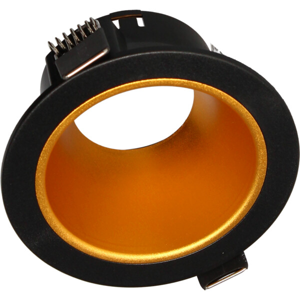 Collerette naxos fixe ø88 ip20 pour lampe ø50/noir&or - Arlux - 731776