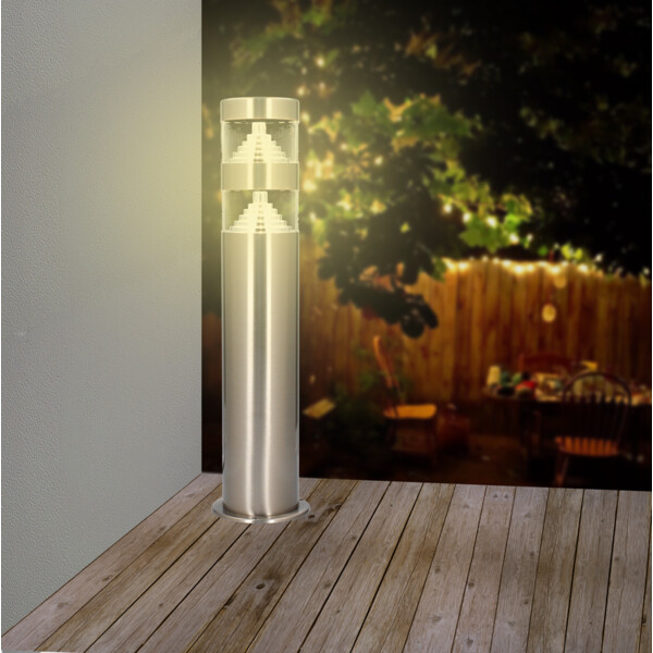 Borne Inox 40 cm LED 9 W 3000 K 1000 lm CASTELLANE Arlux - Arlux - 111366
