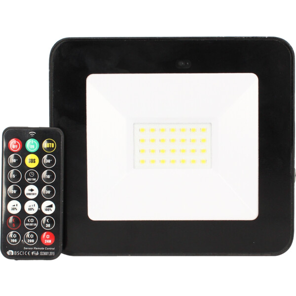 Projecteur Noir avec Détecteur Radiofréquence LED 30 W 4000 K 2500 lm PEARL V2 Arlux - Arlux - 200508