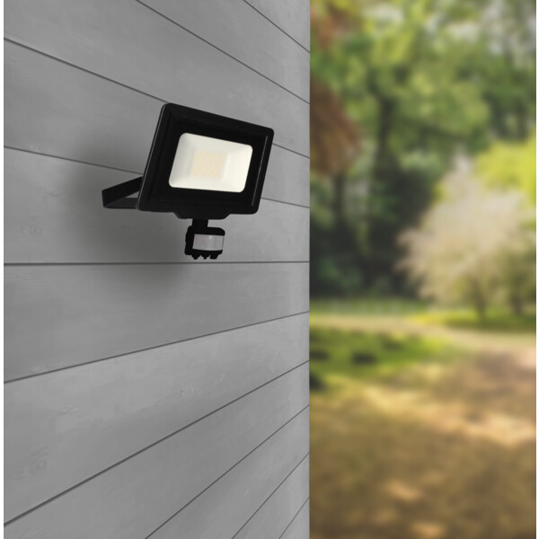 Projecteur Noir avec Détecteur Infrarouge IP44 LED 30 W 4000 K 2550 lm FLD85 Arlux - Arlux - 950566