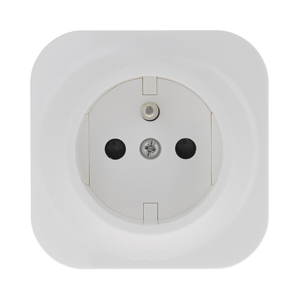 Prise de courant Arnould Profil Eco avec terre saillie - Blanc - Arnould - 54204