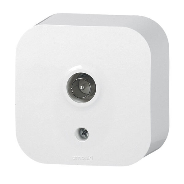 Prise TV Arnould Profil Eco simple saillie - Blanc - Arnould - 54206