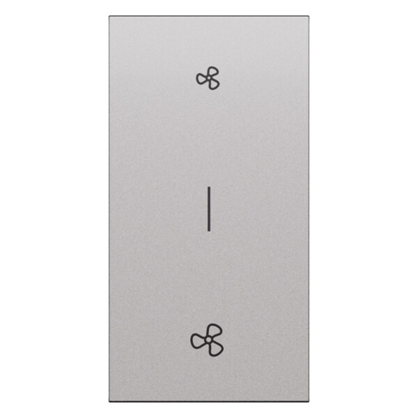 Enjoliveur interrupteur VMC 2 modules Acier - Living Now - Arnould - BTKS05M2VMC