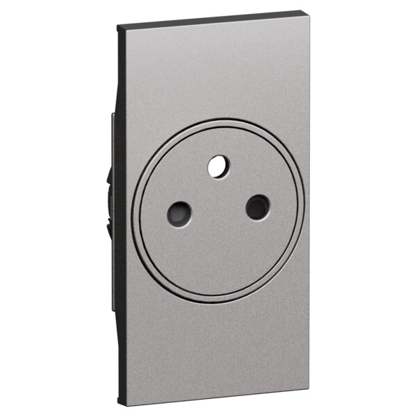 Prise de courant 2P+T Surface 2 modules Acier - Living Now - Arnould - BTKS55F