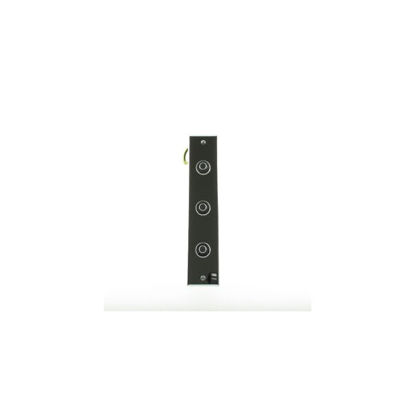 Plaque Rectangle Europa Arnould Acier Brossé - 3 Boutons Poussoirs - Arnould - 473V10C10C10C01