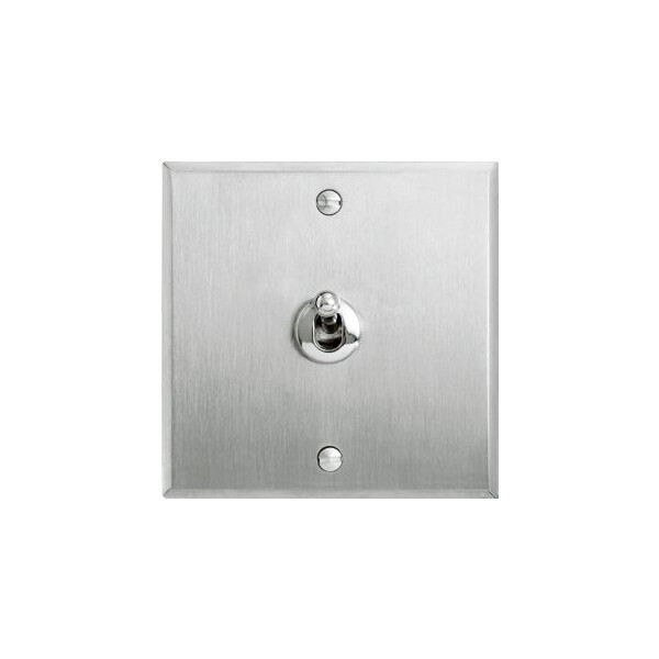 Commande à levier Art d'Arnould - Va-et-vient - 2 modules - Encastré - Acier brossé - 10A - IP21 - IK02 - Arnould - 67101